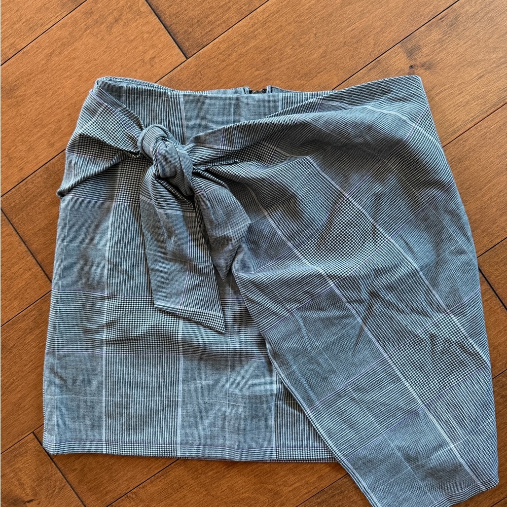 Who What Wear Plaid Mini Wrap Skirt